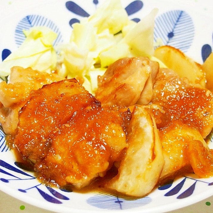 もも肉とかぶのおろし照り焼き♪